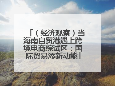 （经济观察）当海南自贸港遇上跨境电商综试区：国际贸易添新动能